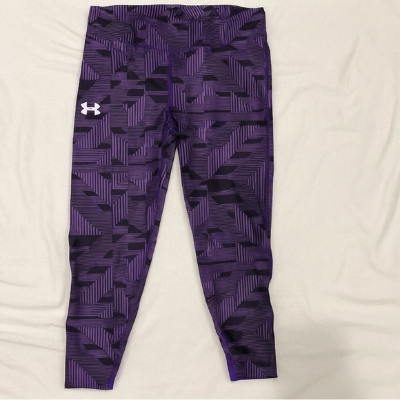 Under Armour Kids Geometric Purple Leggings - Picture 1 of 6